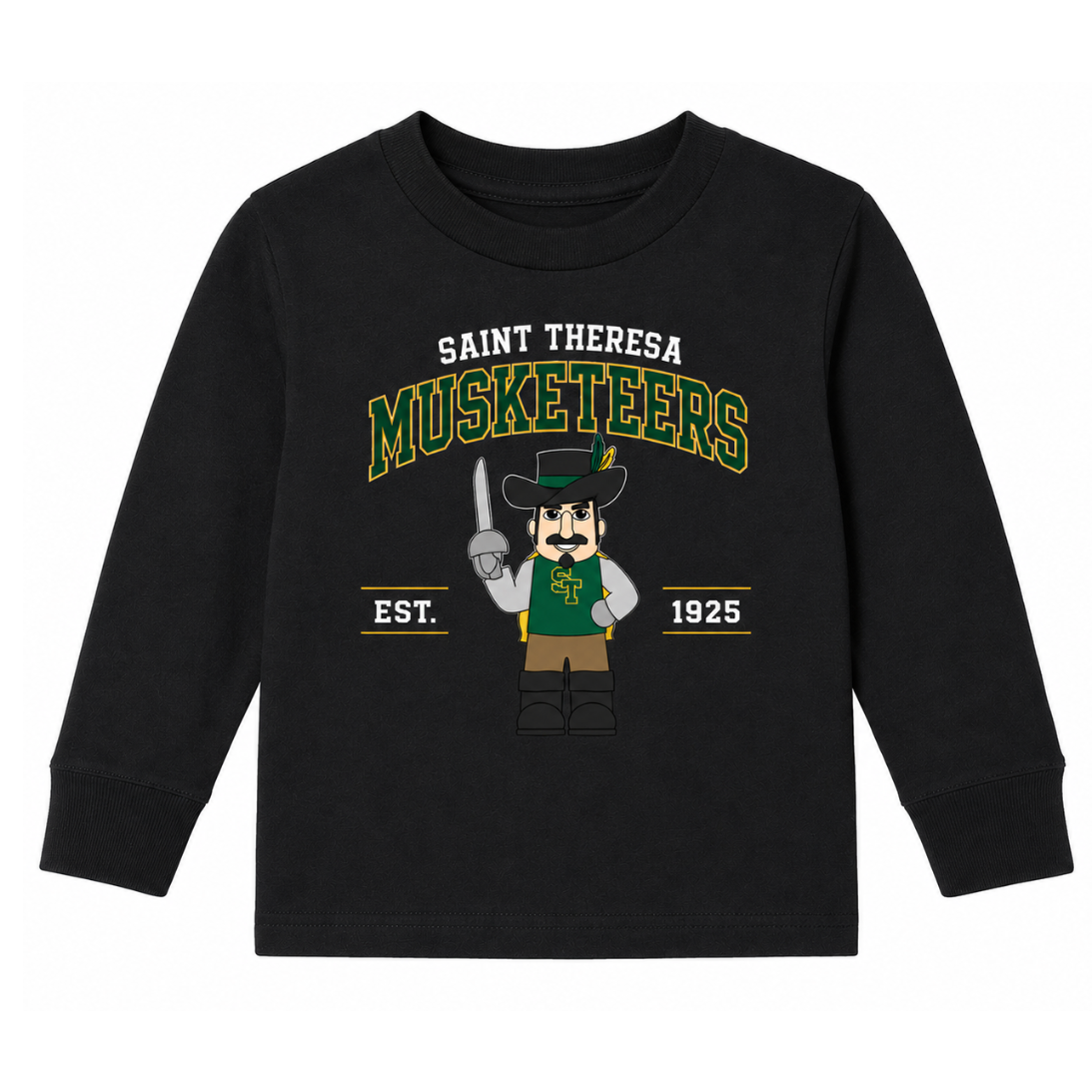 St. Theresa Louie Musketeer Toddler Long Sleeve Tee