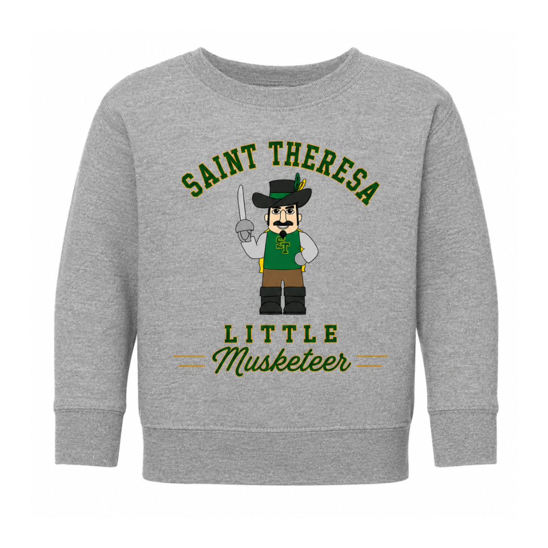 St. Theresa Little Musketeer Toddler Crewneck Sweatshirt